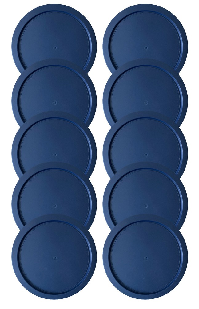 Replacement Lid for Pyrex 1-CUP Storage Cover 4″ Bowl 7202-PC Blue (10-Pack)