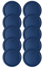 Replacement Lid for Pyrex 1-CUP Storage Cover 4″ Bowl 7202-PC Blue (10-Pack)