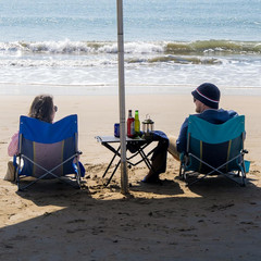 Low Beach Chairs for Adults 2 Pack, Lightweight Folding Sand Chairs with Breatha