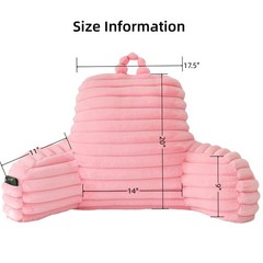 Large Reading Pillow for Adults, Back Support Pillow for Sitting Up in Bed wi…