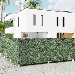 39in 58in Artificial Hedge Faux Ivy Leaves Privacy Fence Screen Panel Wall Decor