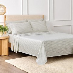 Purely Organic 100% Turkish Organic Cotton Sheet Set Queen Sierra Foulard Sage
