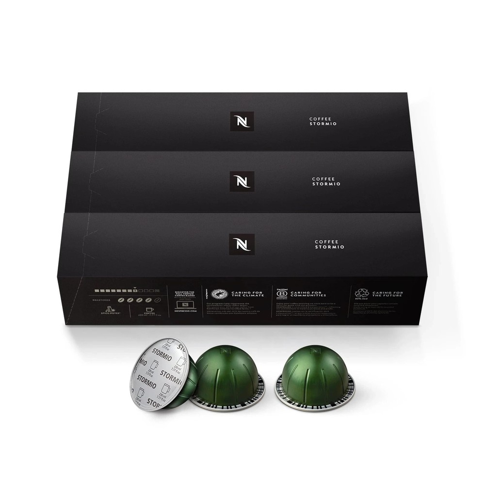 Nespresso Capsules Vertuo, Stormio, Melozio, Intenso Coffee Pods 30-Count New
