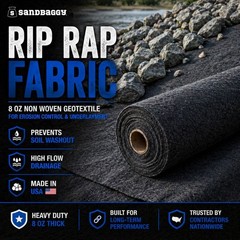 Rip Rap Fabric | Non-Woven Geotextile Filter Fabric (8 oz) – USA Made
