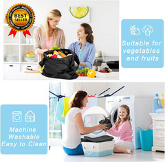 Large Reusable Bags Shopping Washable Foldable 6 Pack Grocery Bags Heavy Duty