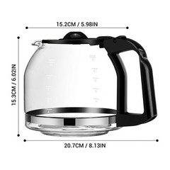 Mainstays 12 Cup Glass Replacement Carafe