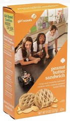 Girl Scouts 8 oz PEANUT BUTTER SANDWICH Oatmeal Cookies ** BB 9/2026 **