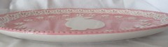 Pfaltzgraff EASTER Bunny Oval Serving Dish ceramic pink white hand wash only