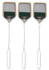 3 ~ Enoz Wire Aluminum Mesh Head Metal Handle Long Lasting Fly Swatter