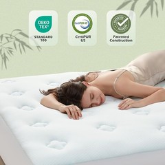 Cooling Gel Infused Queen Memory Foam Mattress Pad for Ultimate Back Pain Relief