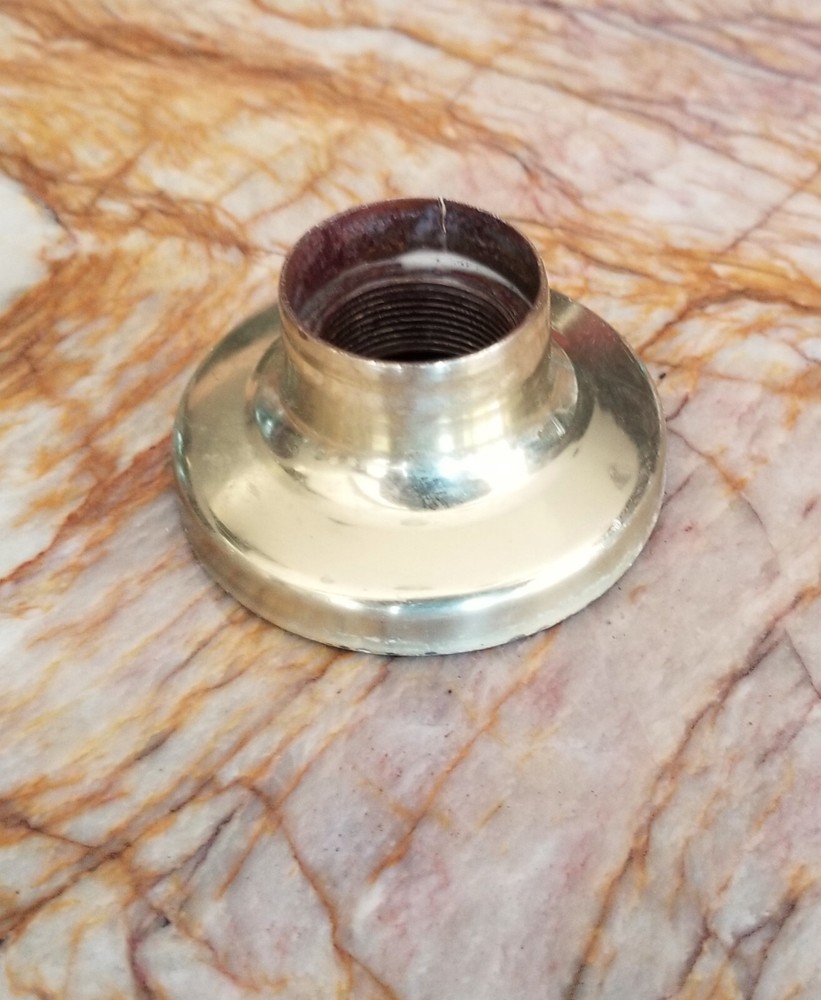 Vintage Brass 2.5″ Faucet Handle Wide Spread Flange Replacement Escutcheon