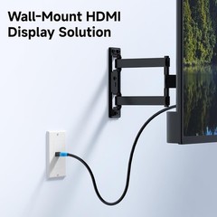 2-Pack 1-Port HDMI Wall Plate in White (4K UHD, ARC, and Ethernet Pass-Thru Supp