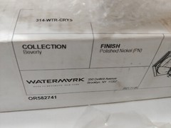 Watermark 314-WTR-CRY5 Wall Mounted Trim Beverly in Polished Nickel