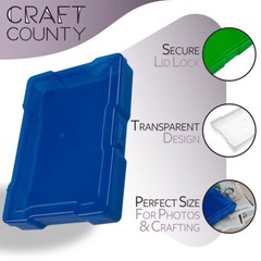 4.5in x 6.5in Plastic Rectangular Craft Box | Pencil Box Storage Photo Organizer