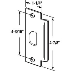 Defender Security U 9483 ASA Commercial Stainless Steel Strike Plate