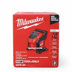 Milwaukee 2475-20 M12 Compact Inflator Cordless 12V Tire Air Compressor Tool