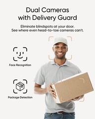 eufy E340 Security Video Doorbell 2K HD Dual Cameras with Delivery Guard |Refurb