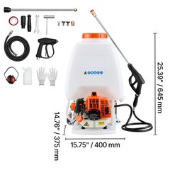 Uimoso Gas-Powered Backpack Sprayer with 26.5CC Engine and 6.5-Gallon Capacity