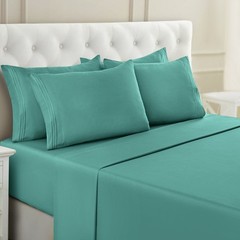 1800 Series 6 Piece Bed Sheet Set Soft Deep Pocket Twin King Queen Full Sheets