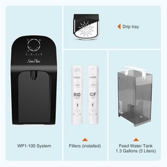 4-Stage UV Countertop Reverse Osmosis Water Filter System Filtration Dispenser