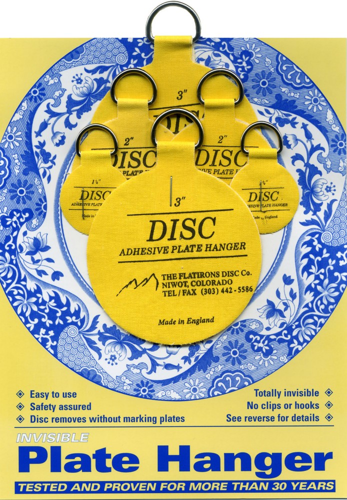 Disc Adhesive Plate Hangers Small Assorted Set of 2×1.25″, 2×2″, and 2×3″