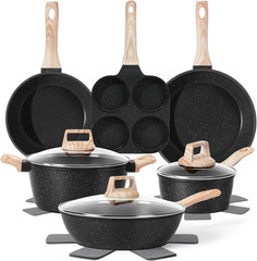 13-Piece Nonstick Granite Cookware Set, Induction-Ready & Healthy Cooking