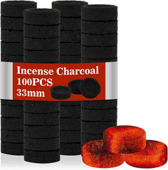 50PCS Incense Charcoal Briquettes – Charcoal Tablets Incense Burner Charcoal