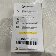 Airthings Corentium Home 223 Digital Radon Detector, Black/Gray, portable