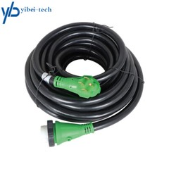50Amp 25/30/50ft RV Extension Cord + Power Inlet Box Combo Kit Twist Lock & LED