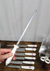 WUSTHOF CLASSIC White-Handle 13 Piece Set with *SUPER RARE* Clear Acrylic Block!