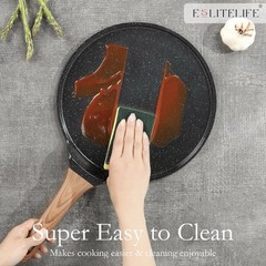 ESLITELIFE 11″ Non-Stick Crepe Pan w/ Spreader Induction Ready Y-PS1628