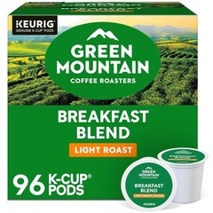 Green Mountain Coffee Breakfast Blend, Keurig K-Cup Pod, Light Roast, 96 Count
