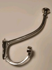 Restoration Hardware RH Bistro Bath Coat Entryway Hook Polished NIckel Silver