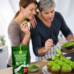 Organic Matcha Green Tea Powder for Latte Unsweetened Culinary Grade Vegan 2Pack