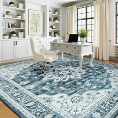 Boho Area Rugs Machine Washable Rug for Living Room Bedroom, Large 5X7 Vintage N