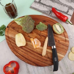 Egg Shaped Wood Serving Board 13×10.3 in Wooden Charcuterie Cheese Platter