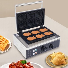 Electric Waffle Baker Taiyaki Maker Machine Non-stick Commercial/Household 1.5KW