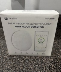 Airthings Wave Plus 2930 Smart Indoor Air Quality Monitor W/ Radon Detection