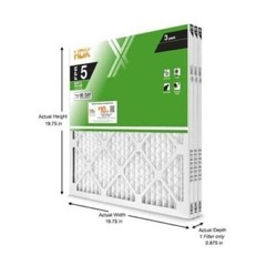 20X20X1 Pleated Air Filters Replacement For Furnace. MERV 8 AC HVAC FPR 5 3-Pack
