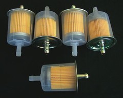 5 GOLIATH INDUSTRIAL 5/16″ IN LINE FUEL GAS FILTERS LAWN MOWER TRACTOR CAR TRUCK