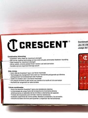 NIB Crescent 15pc Metric Combination Wrench Set w/Tool Roll, Polished, CCWS5-05