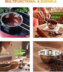 Stainless Steel Double Boiler Pot for Melting Chocolate, Candy and Candle Making