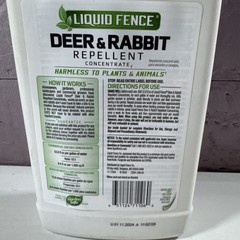 New Liquid Fence Deer & Rabbit Repellent Concentrate, 32 Ounce Cover 5000 Sq FT