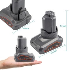 2X 6AH 12V Li-Ion Battery For RIDGID L1240 AC82048 R82048 R86048 130446011 US