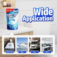 Septic Tank Treatment 12 Pcs for 1 Year Supply Dissolvable Packs Easy Operation