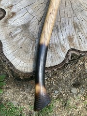 Old Axe head 6 in blade, wood handle 19 in, 4.49 lb