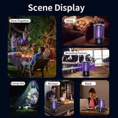 Electric Mosquito Insect Fly Bug Zapper Killer LED Light Trap Lamp Rechargeable