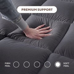 Extra Thick Mattress Topper 10cm/4 Inch Bounce Back Protectors Heavy Filling Pad