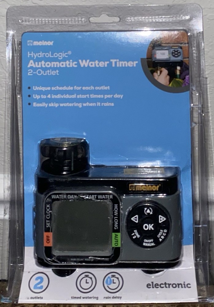 Melnor 2 Output Port HydroLogic Digital Hose End Timer 5116644 NIP NEW