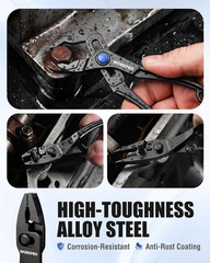 WORKPRO 3-Piece Mini Pliers Set with Pouch, 4-Inch Slip Joint Plier & 4-Inch Wat